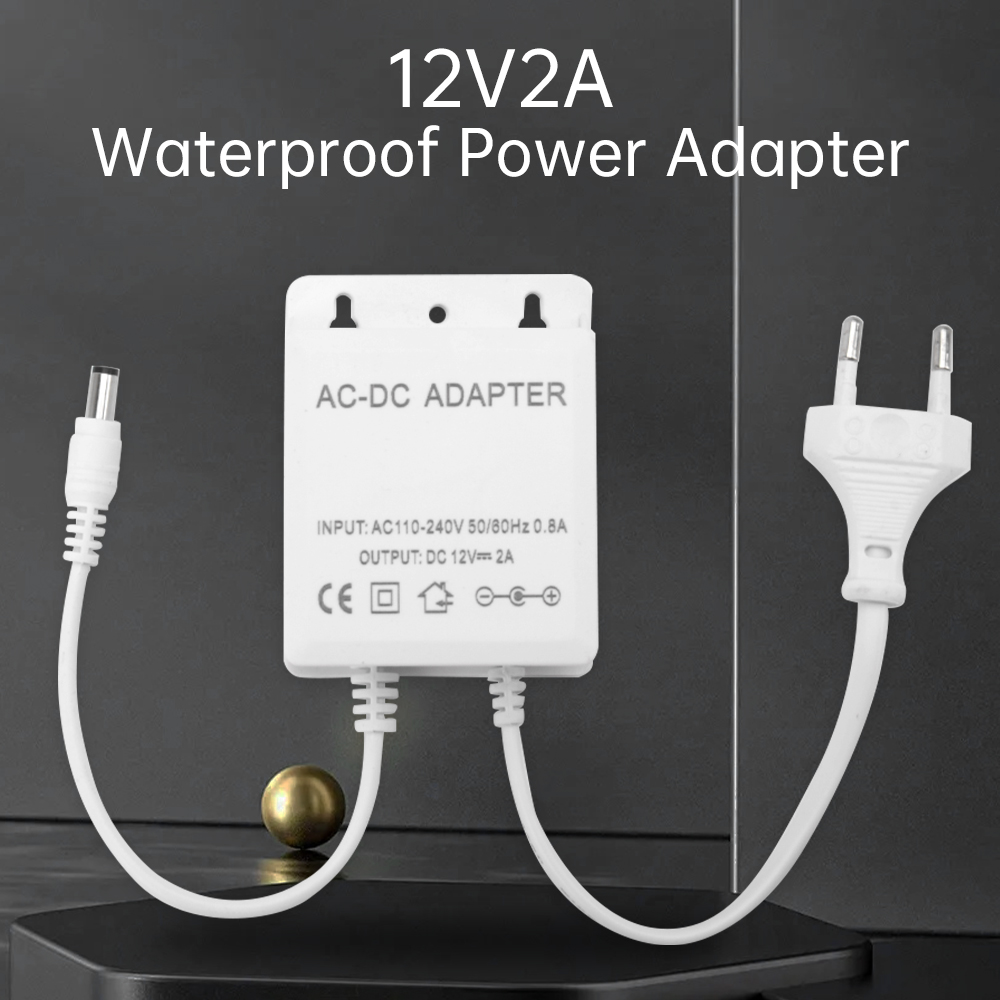 Outdoor Power Adapter - DC12V 2A EU Plug Adapter Security