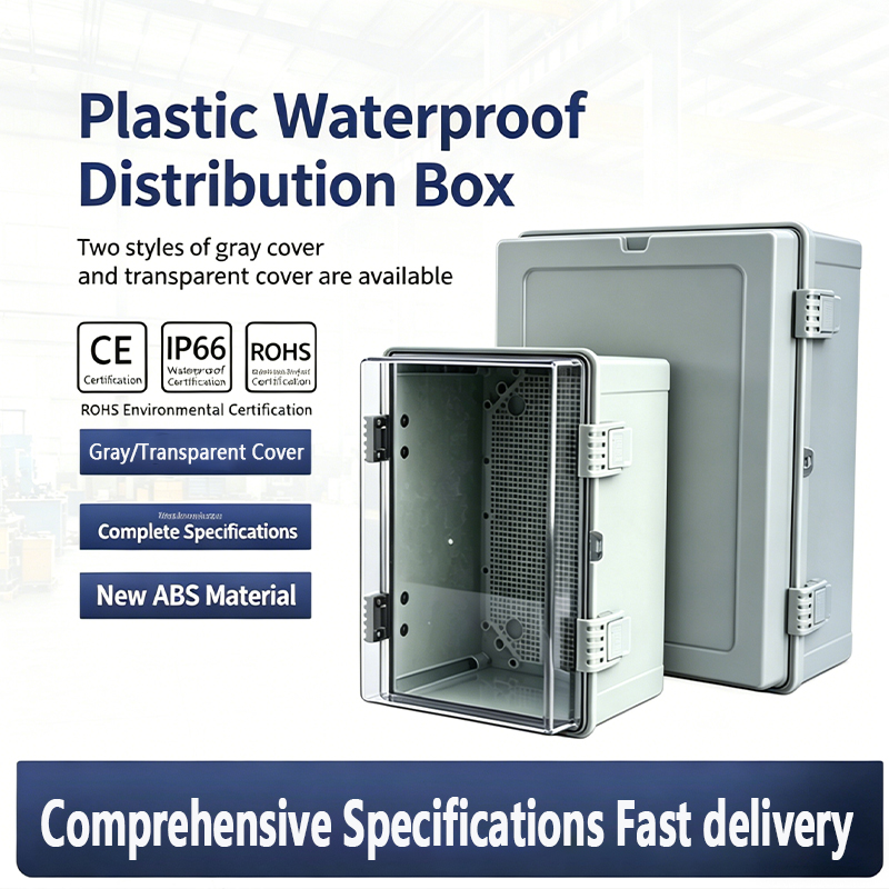 Outdoor Power Distribution Box - Ip66 Abs Pc Hinged Plastic Enclosure