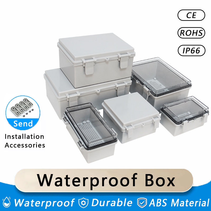 Outdoor Power Distribution Box - IP66 Waterproof Electrical Junction Box ABS