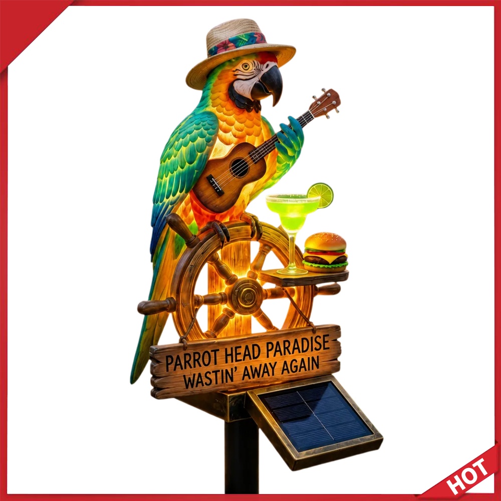 Outdoor Power Stake - Solar-Powered Outdoor Parrot Stake Light Decorative