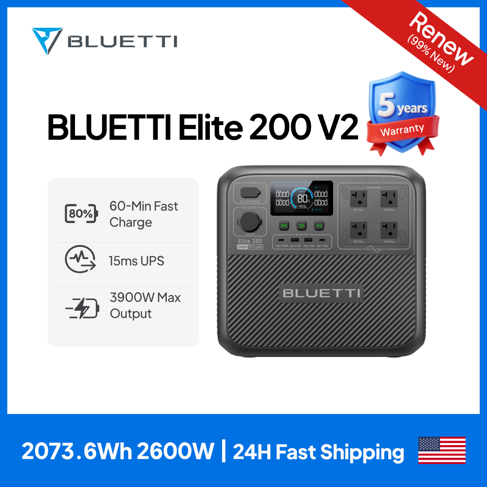 Outdoor Power Tower - 【Renew】BLUETTI Elite 200 V2 Portable Power