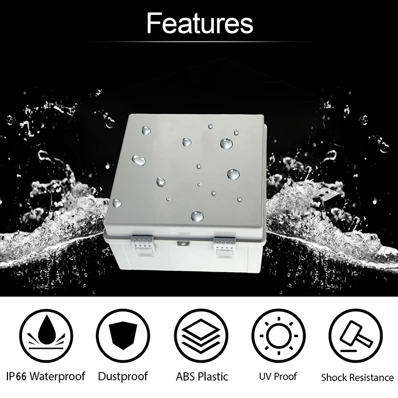 Ip66 Abs Pc Hinged Plastic Enc - Outdoor Power Distribution Box ulasan dan harga