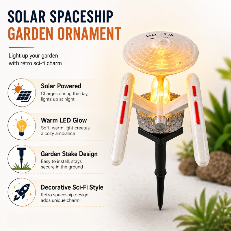 Star Trek USS Enterprise Solar - Outdoor Power Stake ulasan dan harga