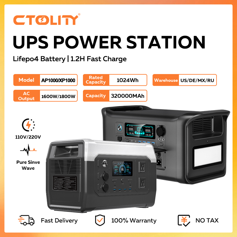 CTOLITY 1800W Portable Power S - Outdoor Power Outlet ulasan dan harga