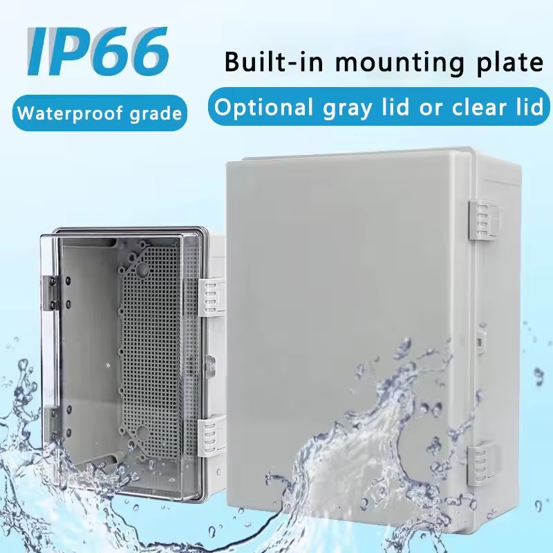 IP66 Waterproof Gray/Transpare - Outdoor Power Distribution Box ulasan dan harga