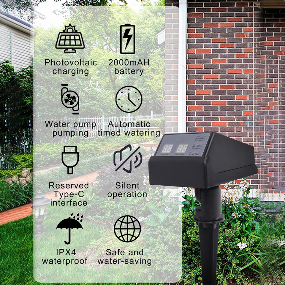 New Solar Powered Irrigation T - Outdoor Power With Timer ulasan dan harga