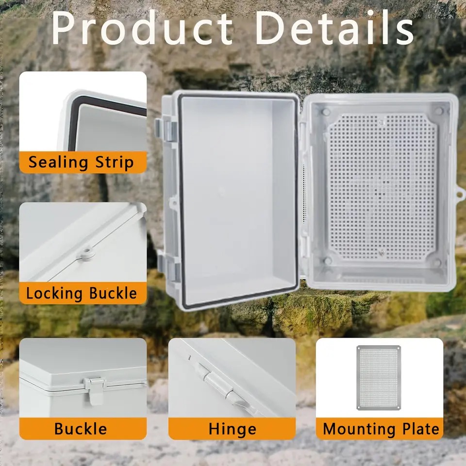 IP66 Waterproof Gray/Transpare - Outdoor Power Distribution Box ulasan dan harga