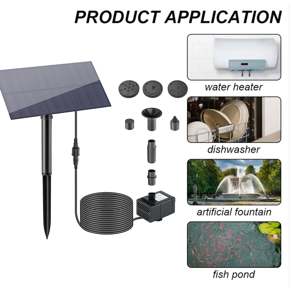 5W 5V Water Fountain Garden De - Outdoor Power Stake ulasan dan harga