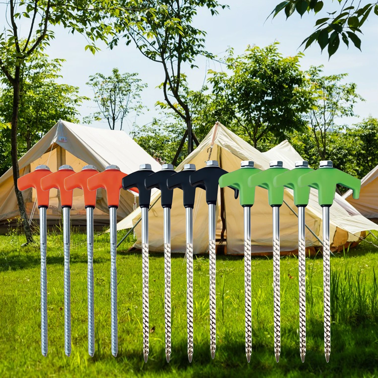 8-inch Screw in Tent Stake New - Outdoor Power Stake ulasan dan harga