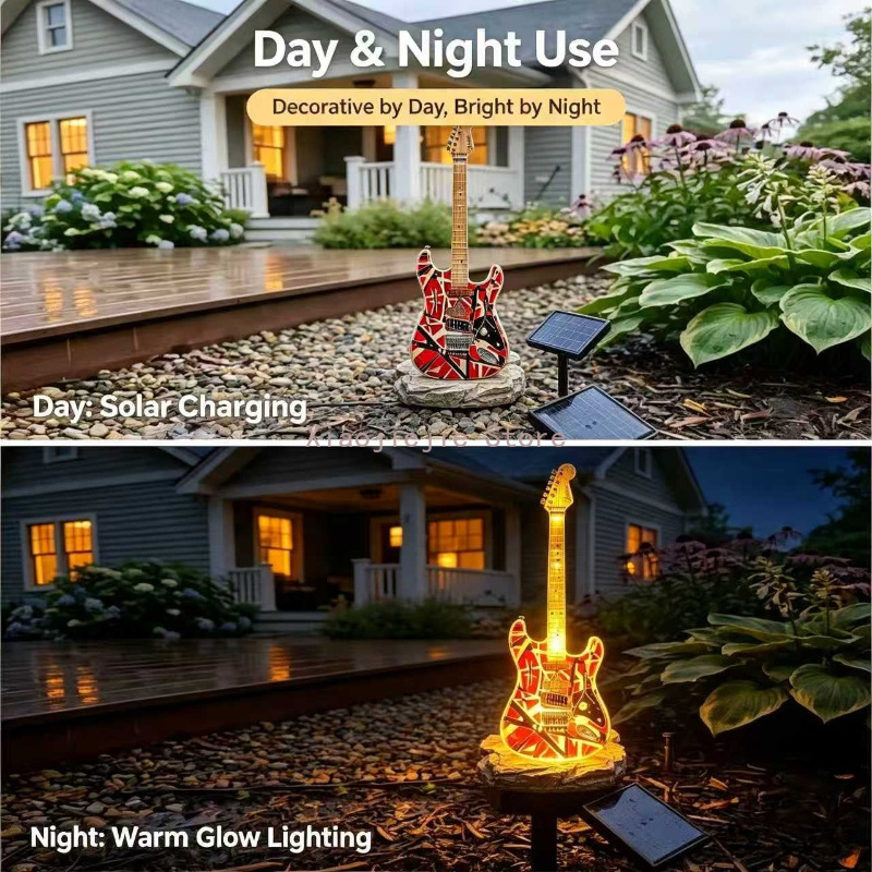 Creative Electric Guitar Solar - Outdoor Power Stake ulasan dan harga