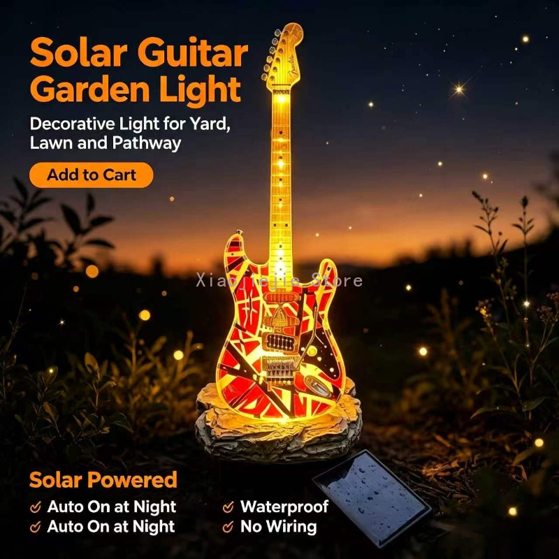 Creative Electric Guitar Solar - Outdoor Power Stake ulasan dan harga