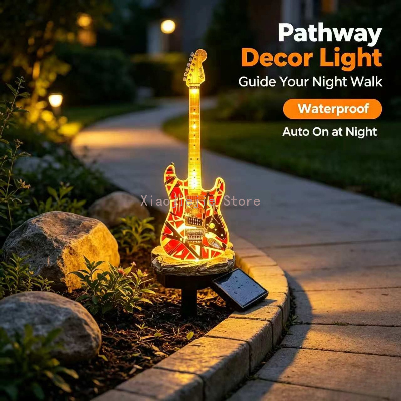 Creative Electric Guitar Solar - Outdoor Power Stake ulasan dan harga