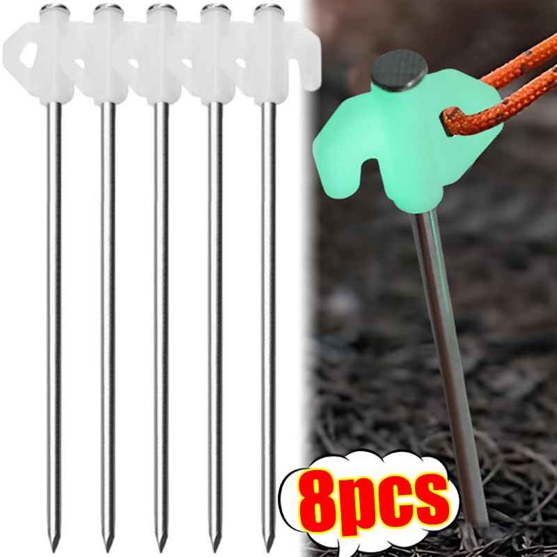 Luminous Tent Pegs Glow in Dar - Outdoor Power Stake ulasan dan harga