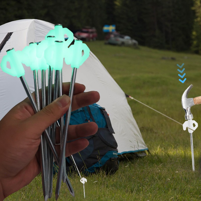 Luminous Tent Pegs Glow in Dar - Outdoor Power Stake ulasan dan harga