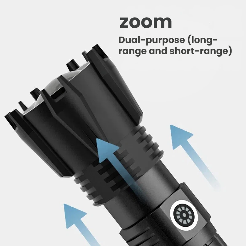 High-power P90 LED Flashlight  - Outdoor Power Meter ulasan dan harga