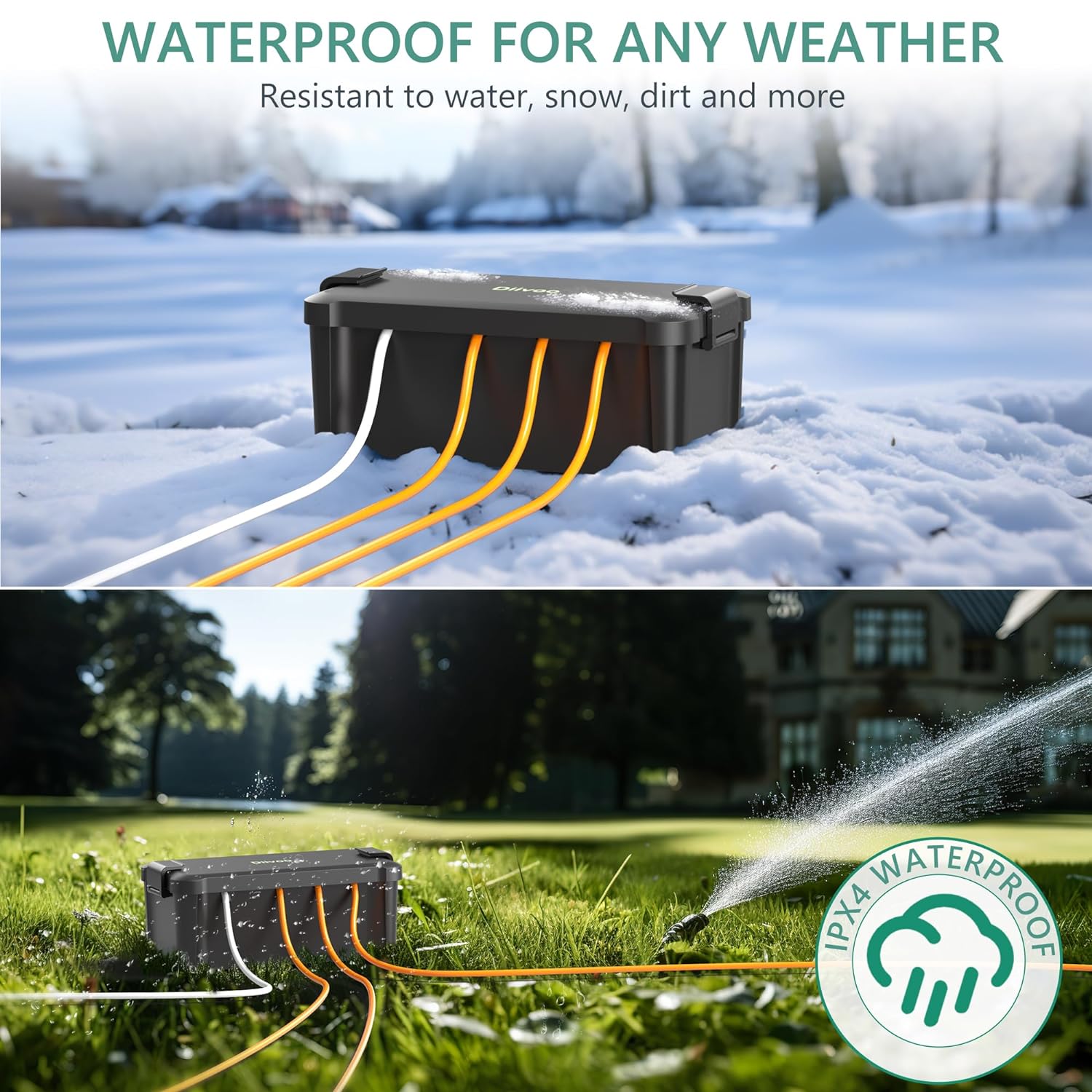 Diivoo Outdoor Waterproof Elec - Outdoor Power Outlet ulasan dan harga