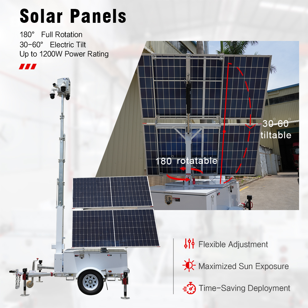 Solar Power Unit Trailer Mobil - Outdoor Power Tower ulasan dan harga