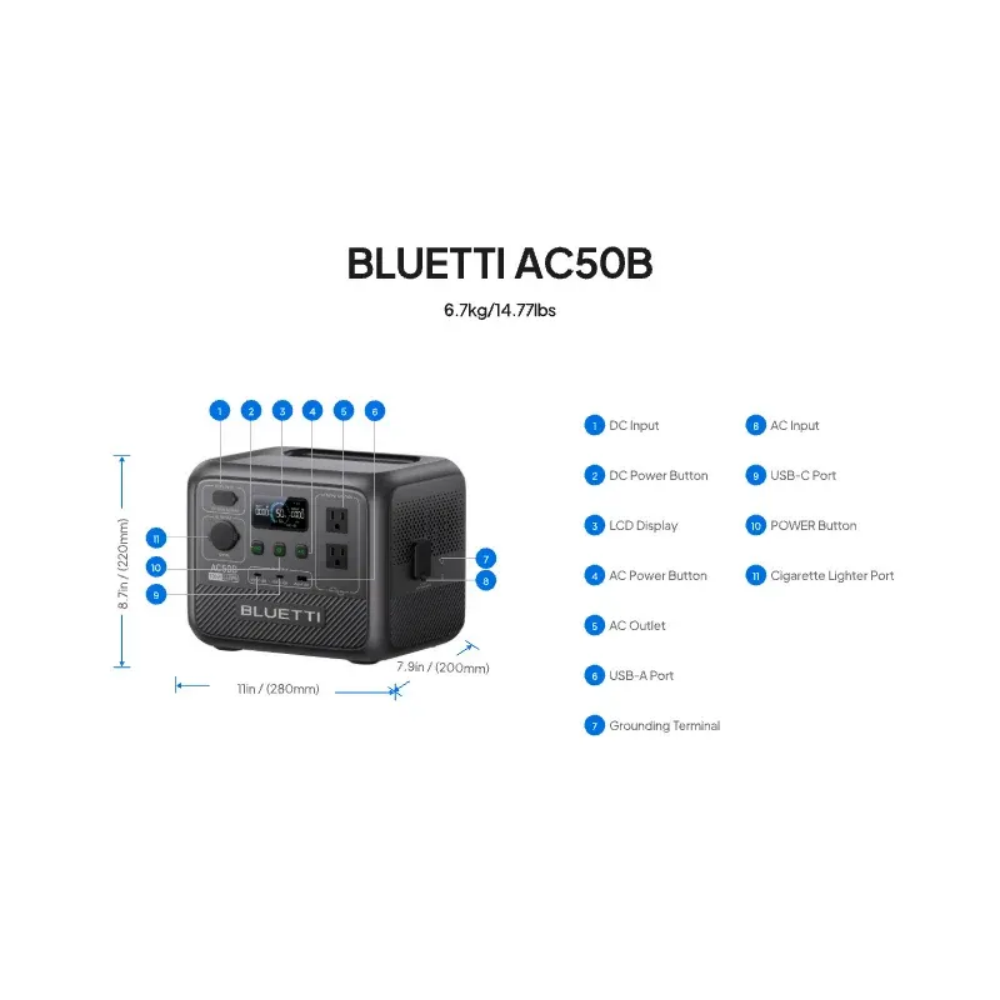 BLUETTI AC50B Portable Power S - Outdoor Power Tower ulasan dan harga