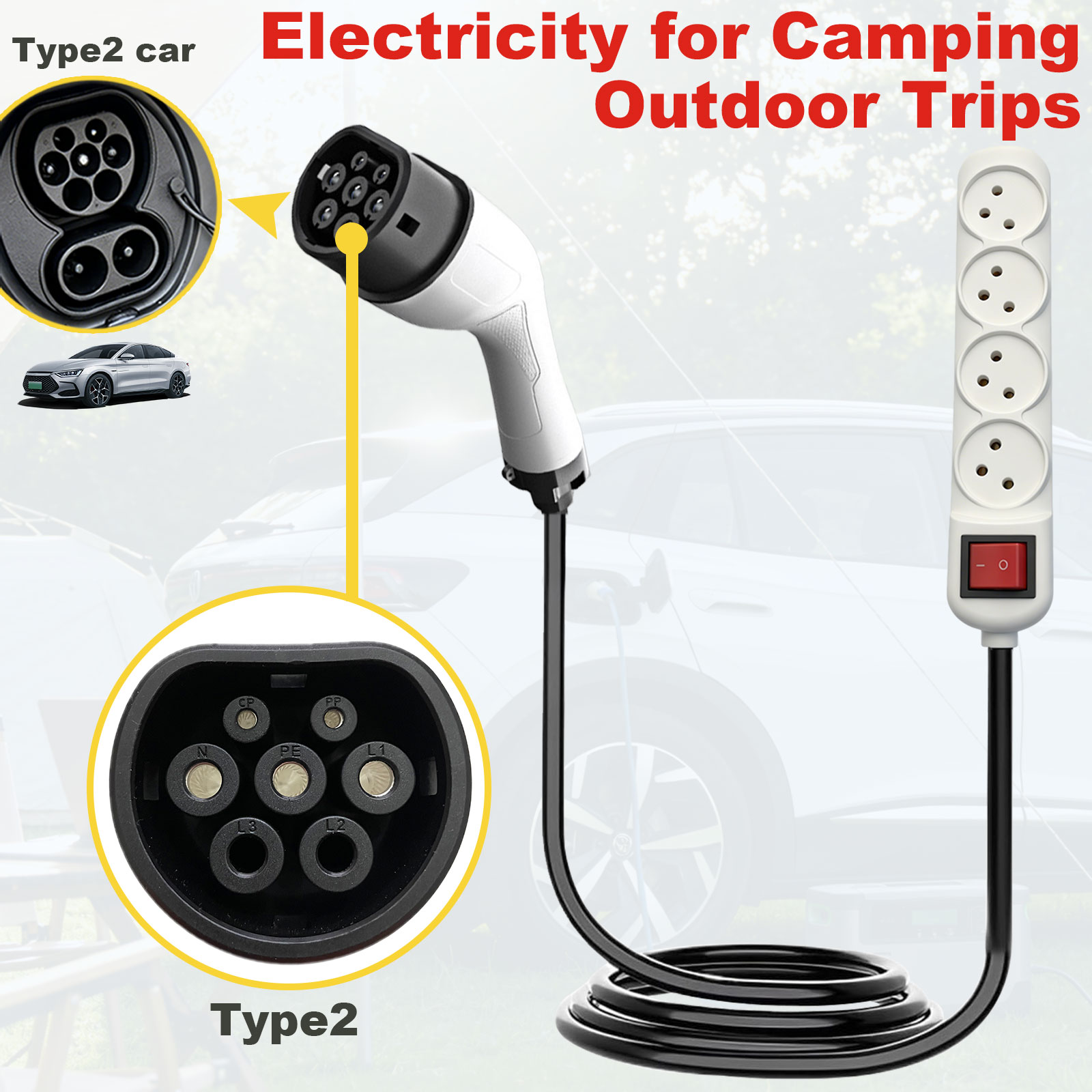 Type2 V2L Discharge Adapter Is - Outdoor Power Outlet ulasan dan harga