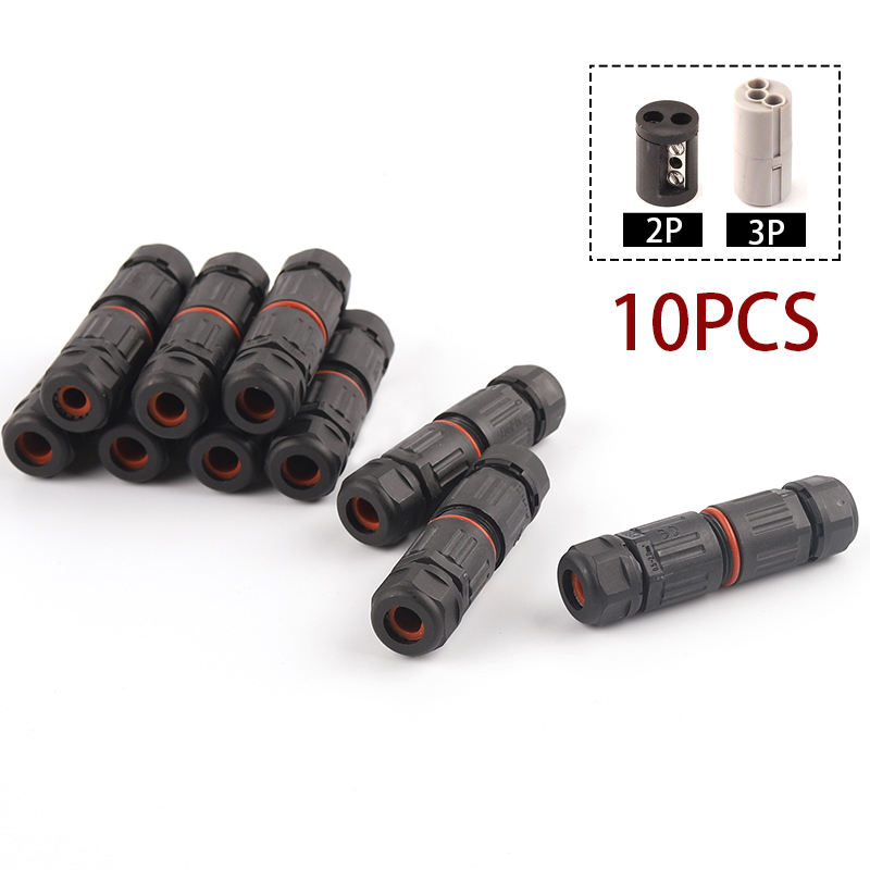 10Pcs IP68 2/3 Pin Waterproof  - Outdoor Power Block ulasan dan harga
