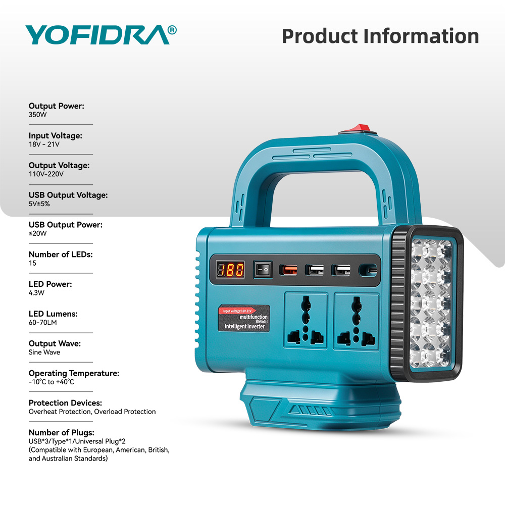 YOFIDRA 220V Portable Power In - Outdoor Power Outlet ulasan dan harga