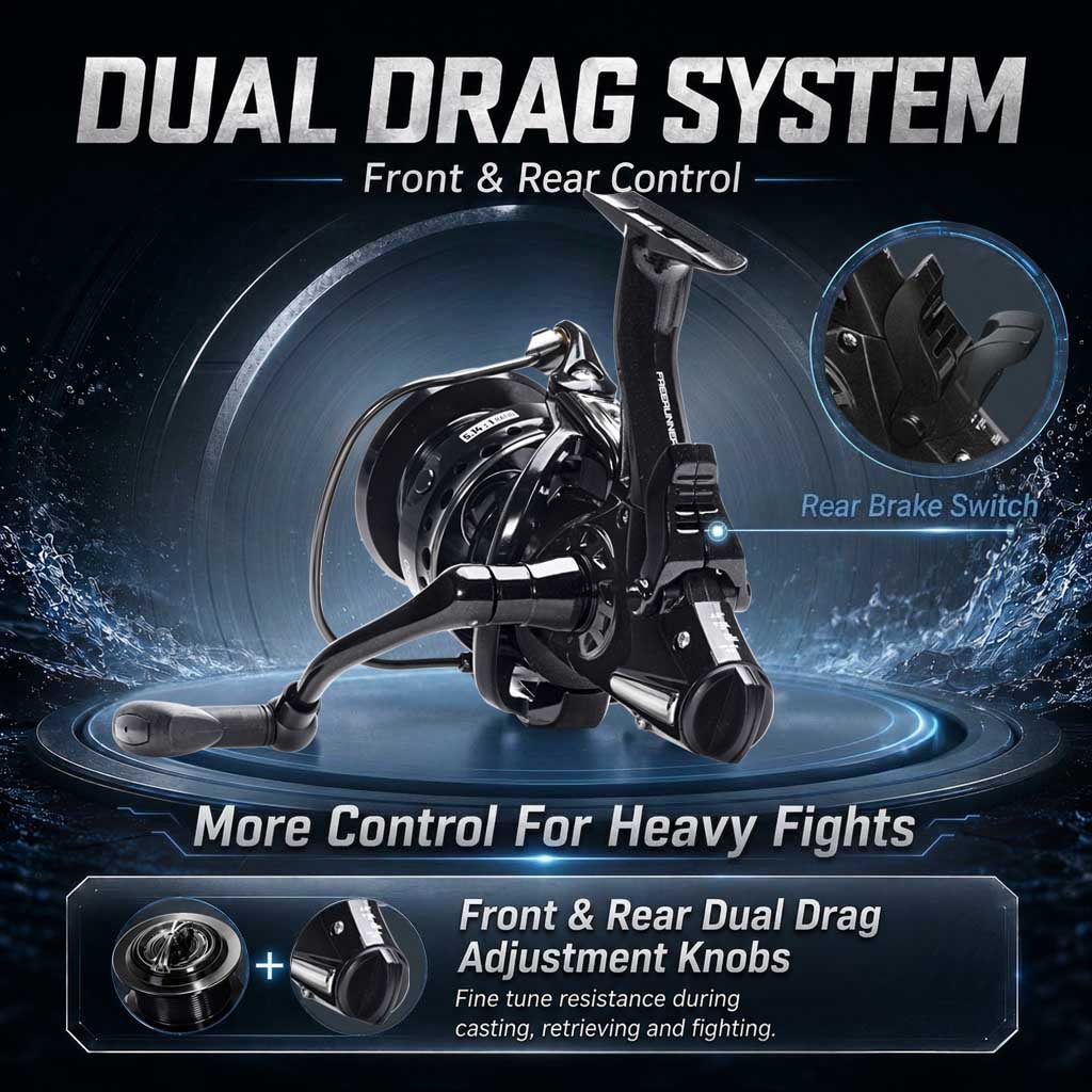 SAMOLLA Dual Brake Spinning Re - Outdoor Power Reel ulasan dan harga