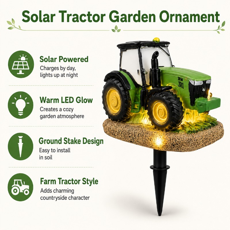 Solar Tractor Garden Stake Lig - Outdoor Power Stake ulasan dan harga