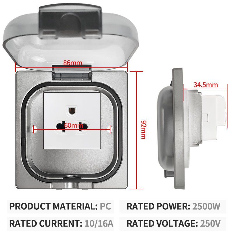 IP65 Waterproof Outdoor Socket - Outdoor Power Outlet ulasan dan harga