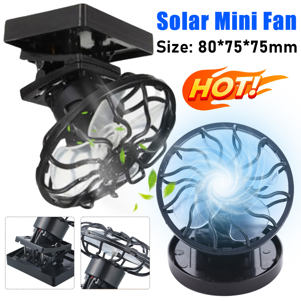 Solar Power Mini Clip Fan Clip - Outdoor Power With Timer ulasan dan harga